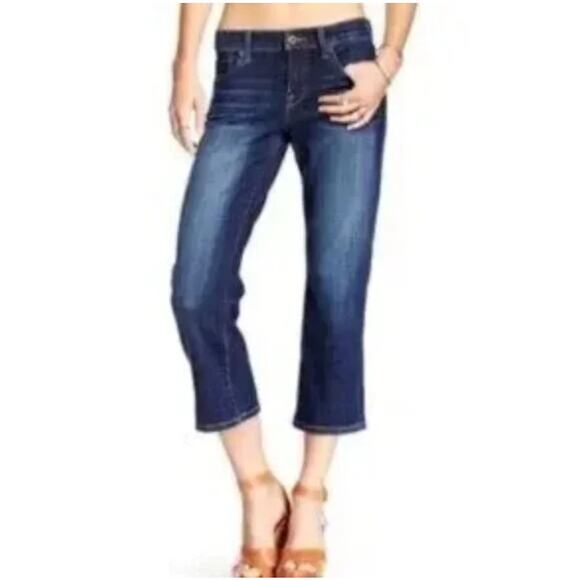 NWT Lucky Brand Easy Rider Capri Jeans Womens Size 2/26 Ol Rooftop Mid Rise - Picture 1 of 13